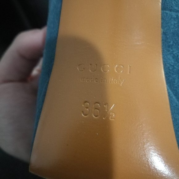 Gucci suede heels pumps shoes size 36.5 - Picture 4 of 6